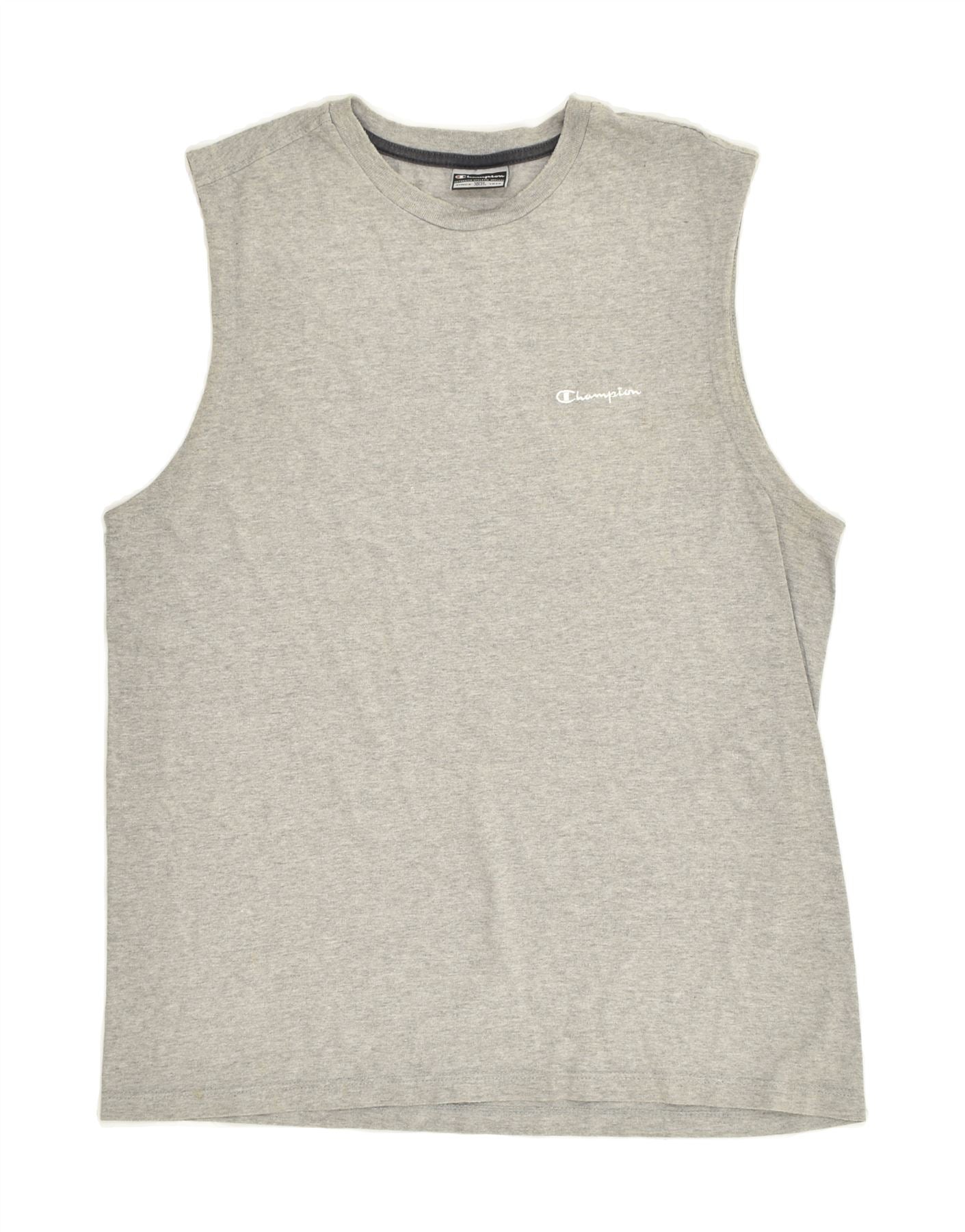 CHAMPION Womens Vest Top UK 18 XL Grey Cotton Vintage Second