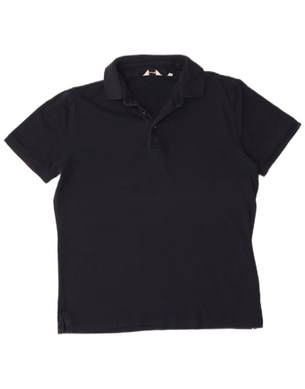 Calvin Klein Mens Polo Shirt Medium Navy Blue Cotton