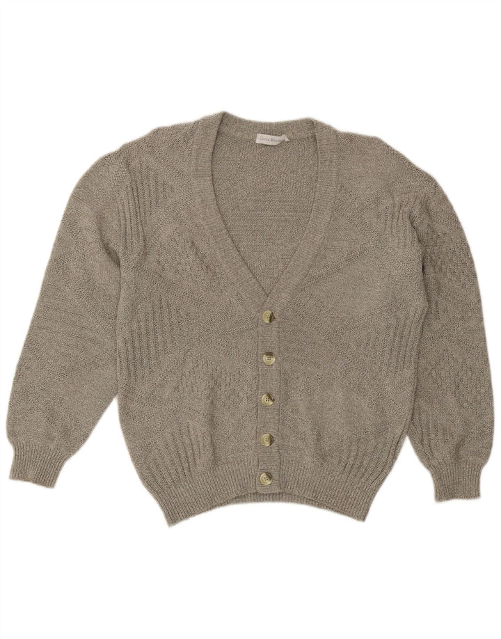 Vintage Mens Cardigan Sweater IT 50 Large Grey
