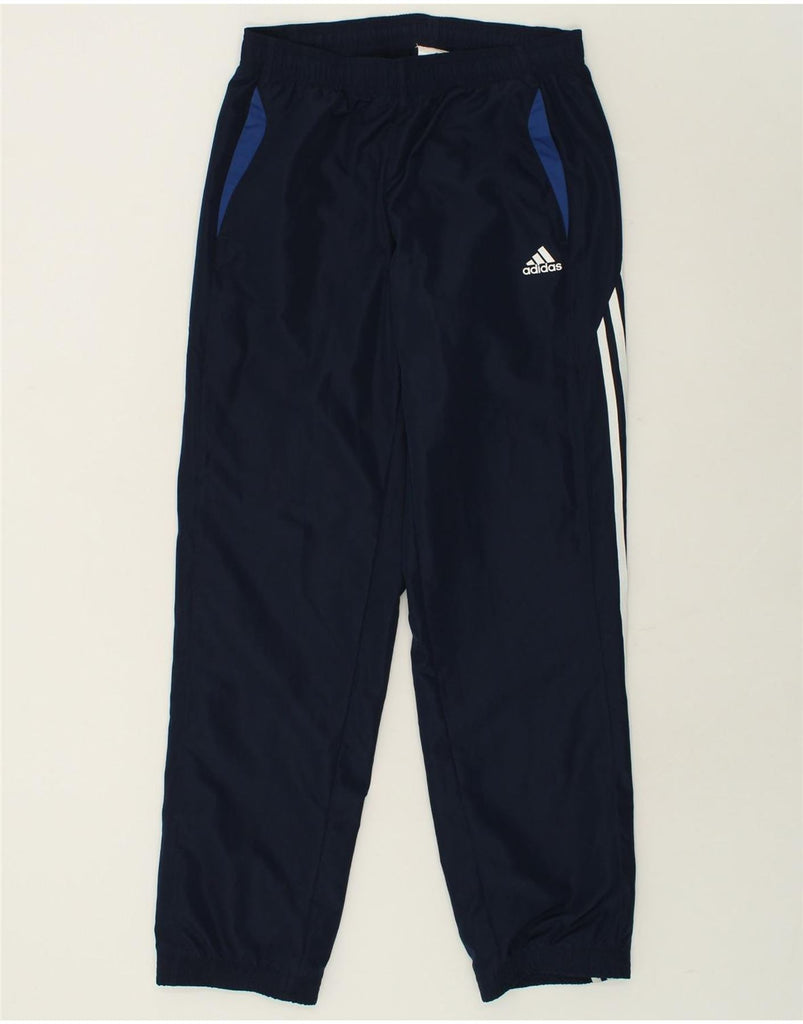 ADIDAS Mens Tracksuit Trousers Joggers UK 36/38 Small Navy Blue Polyester | Vintage Adidas | Thrift | Second-Hand Adidas | Used Clothing | Messina Hembry 