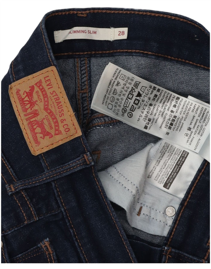 LEVI'S Womens Slimming Slim Jeans W28 L30  Blue Cotton