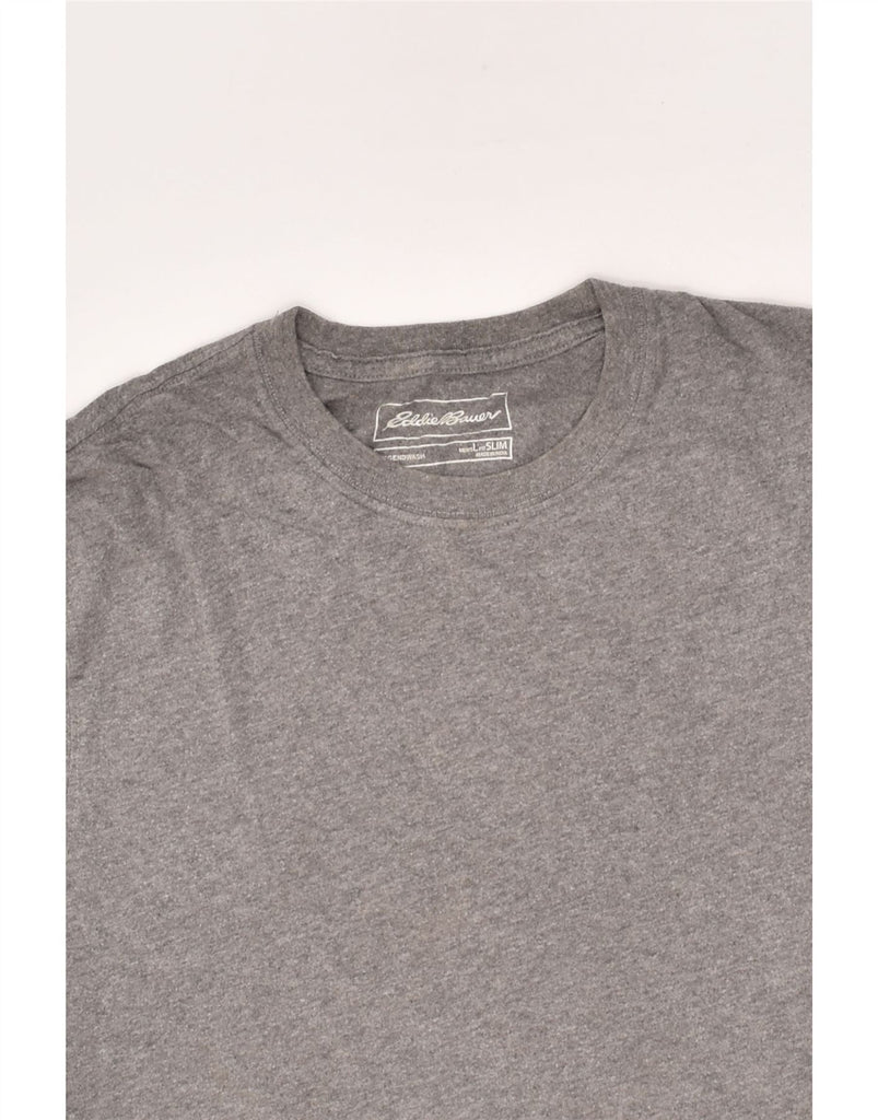 EDDIE BAUER Mens Slim T-Shirt Top Large Grey Cotton | Vintage Eddie Bauer | Thrift | Second-Hand Eddie Bauer | Used Clothing | Messina Hembry 