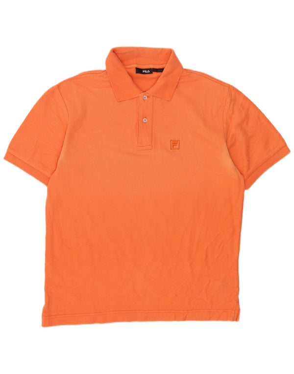 Fila Mens Polo Shirt Medium Orange Cotton
