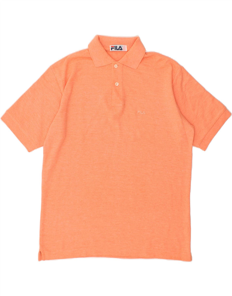 FILA Mens Polo Shirt IT 48 Medium Orange Cotton | Vintage Fila | Thrift | Second-Hand Fila | Used Clothing | Messina Hembry 