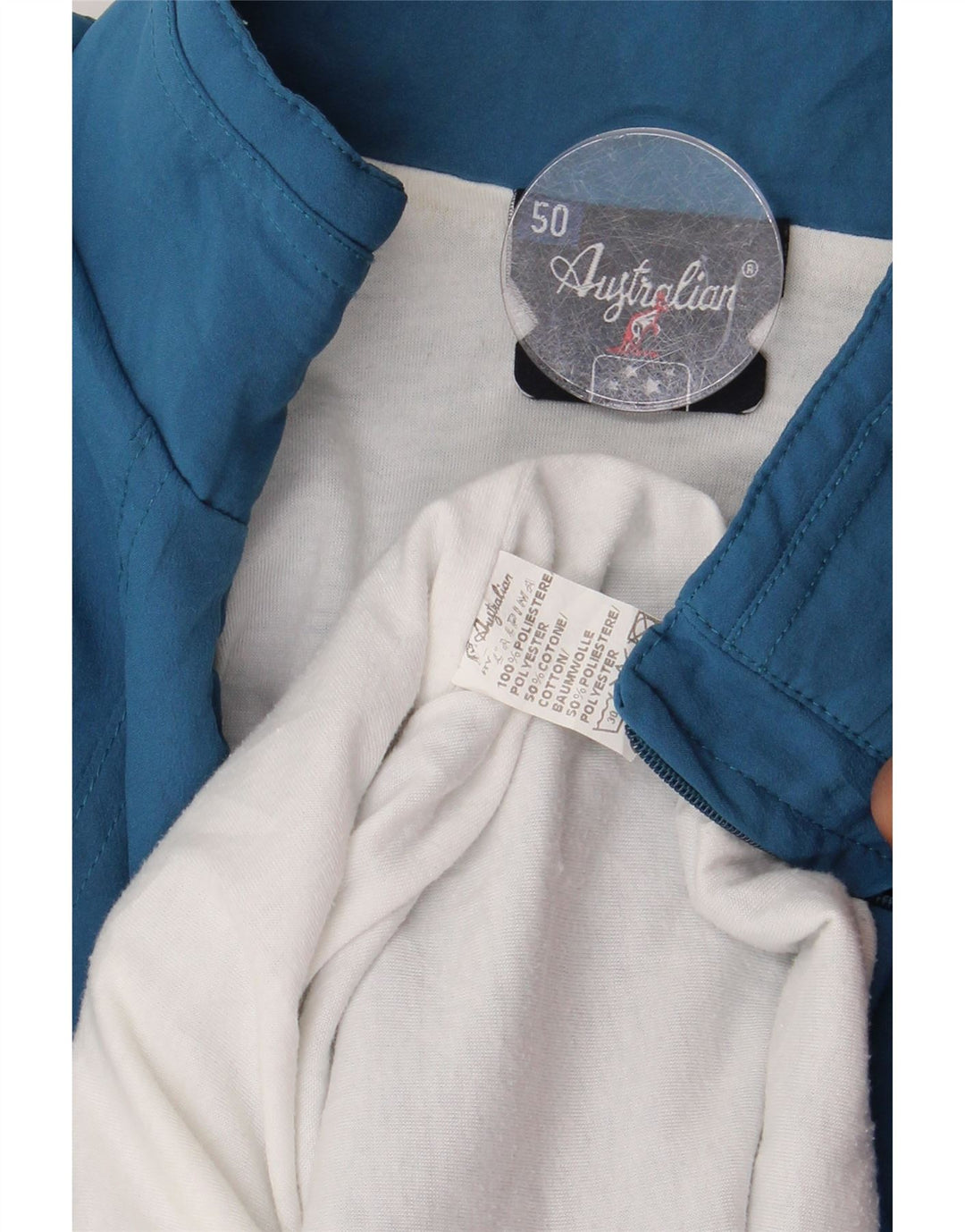 AUSTRALIAN L'ALPINA Womens Tracksuit Top Jacket IT 50 XL Blue Polyester