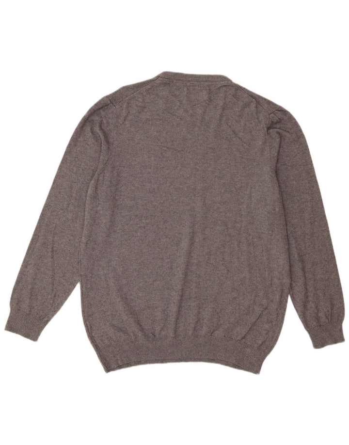 Lyle & Scott Mens Crew Neck Jumper Sweater XL Grey Cotton
