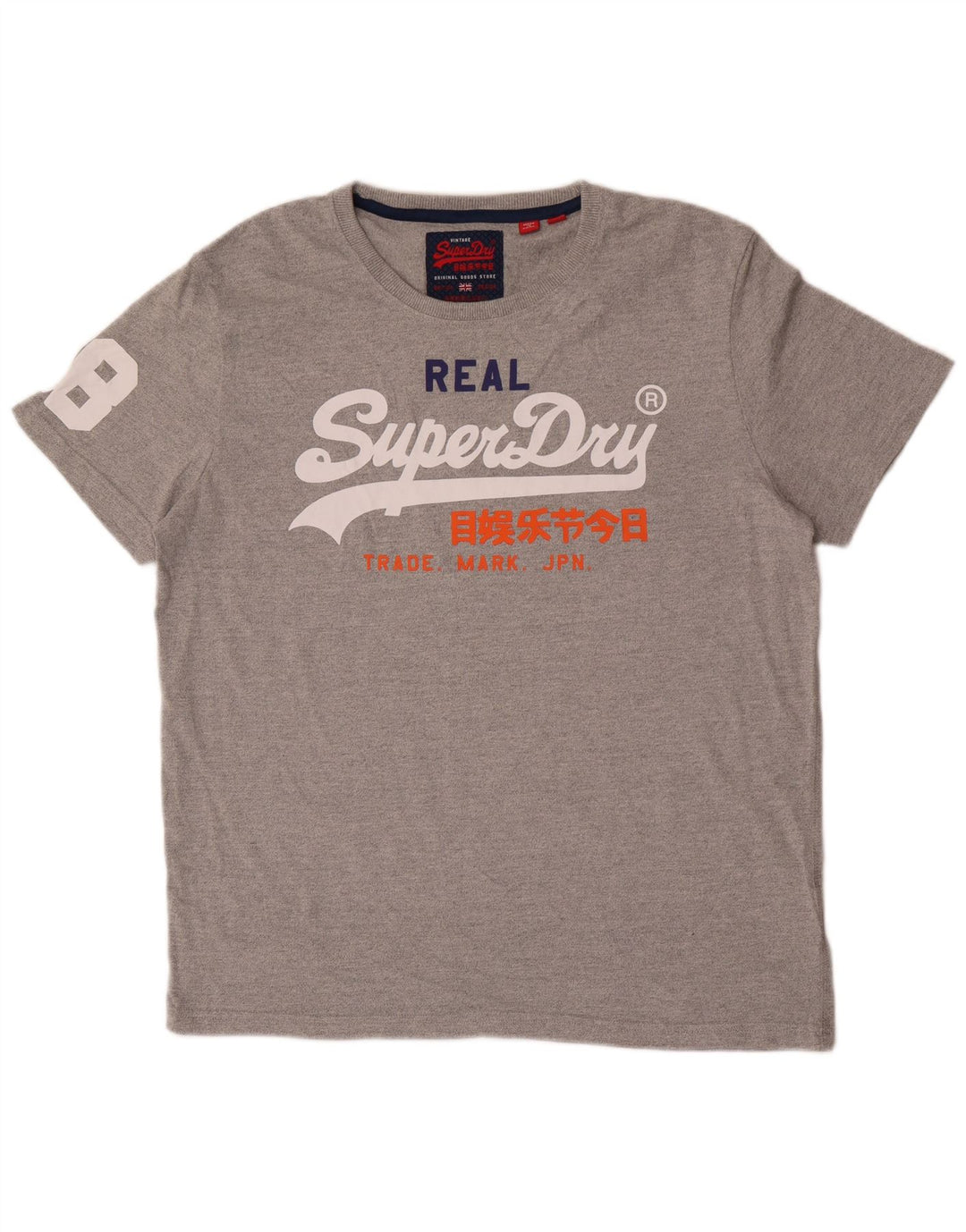 Superdry Mens Graphic T-Shirt Top 2XL Grey Cotton