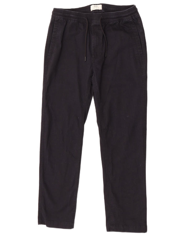 Marks & Spencer Womens Straight Chino Trousers Medium W34 L29 Navy Blue