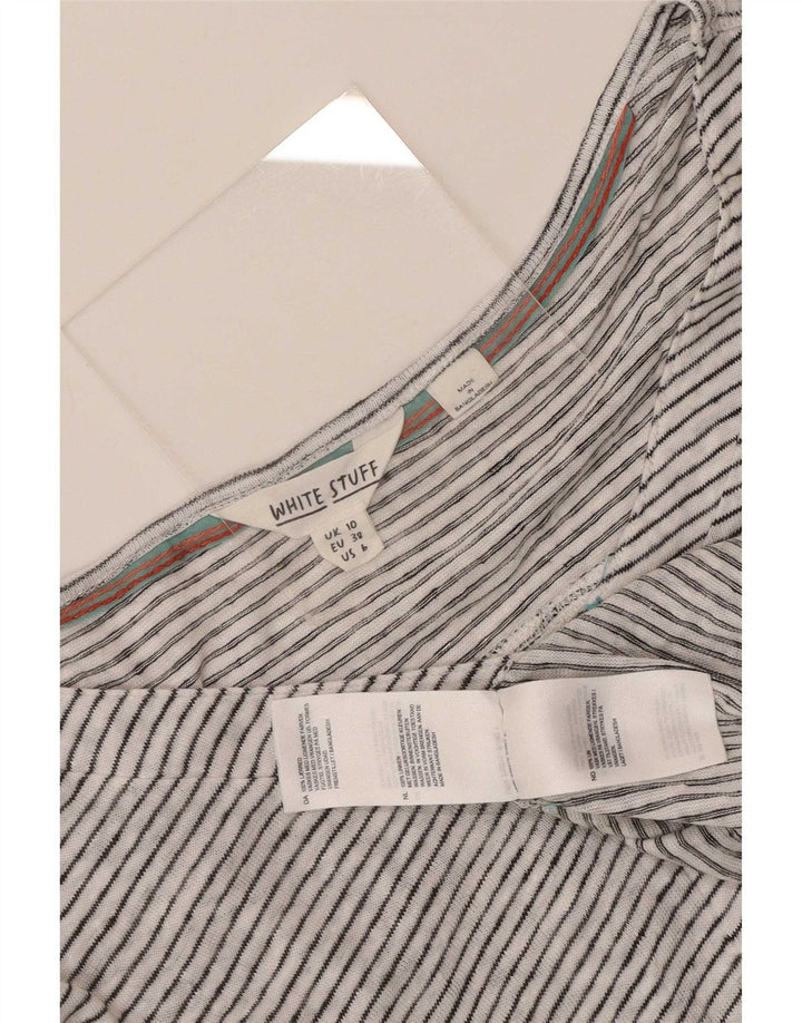 White Stuff Womens Blouse Top UK 10 Small Striped Linen
