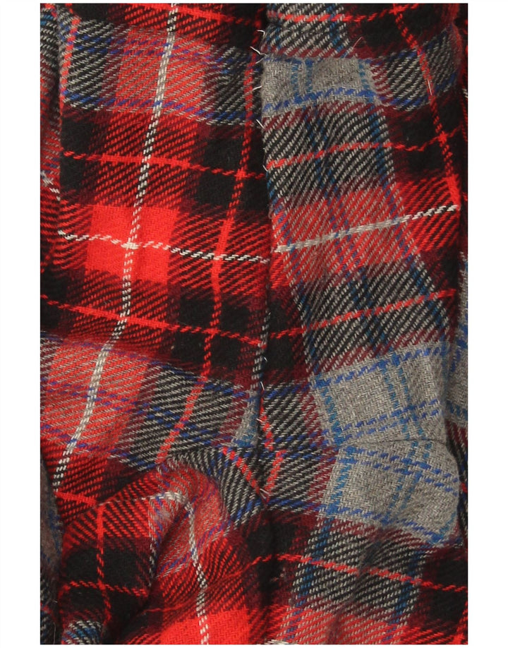 VINTAGE Womens High Waist Chino Shorts IT 42 Medium W28  Red Check Wool