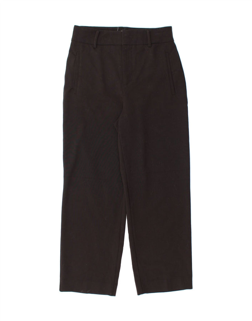 MANGO Womens Straight Cropped Trousers EU 34 2XS W26 L24 Black Vintage Mango and Second-Hand Mango from Messina Hembry 