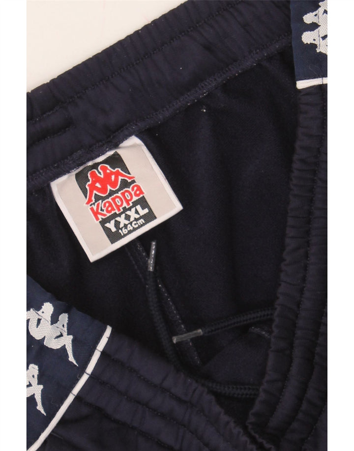 KAPPA Boys Graphic Sport Shorts 13-14 Years 2XL Navy Blue Polyester Vintage Kappa and Second-Hand Kappa from Messina Hembry 