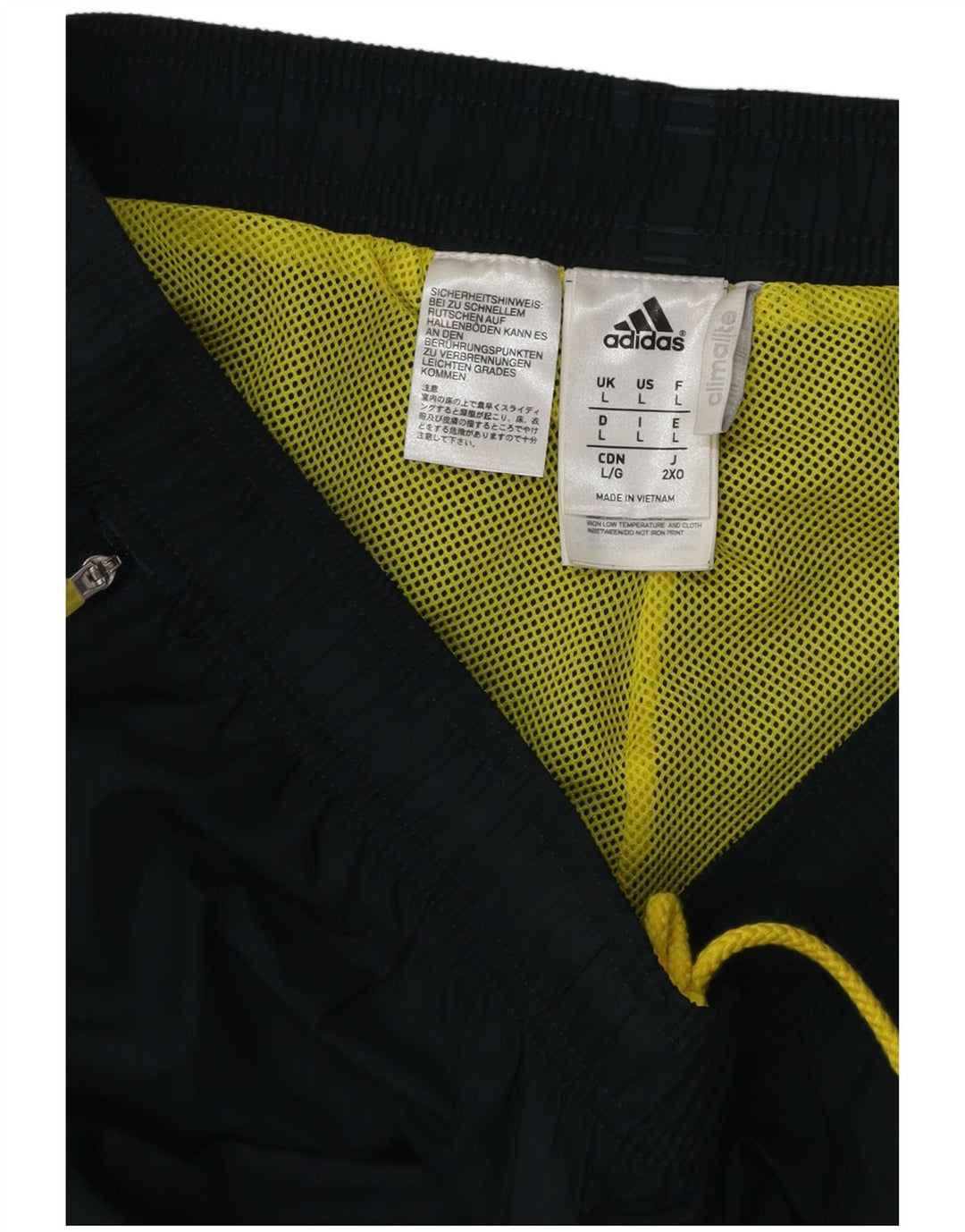ADIDAS Mens Climalite Tracksuit Trousers Large Navy Blue Colourblock