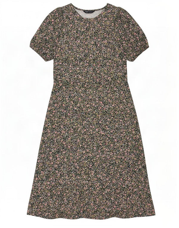 Marks & Spencer Womens A-Line Dress UK 10 Small Multicoloured Floral