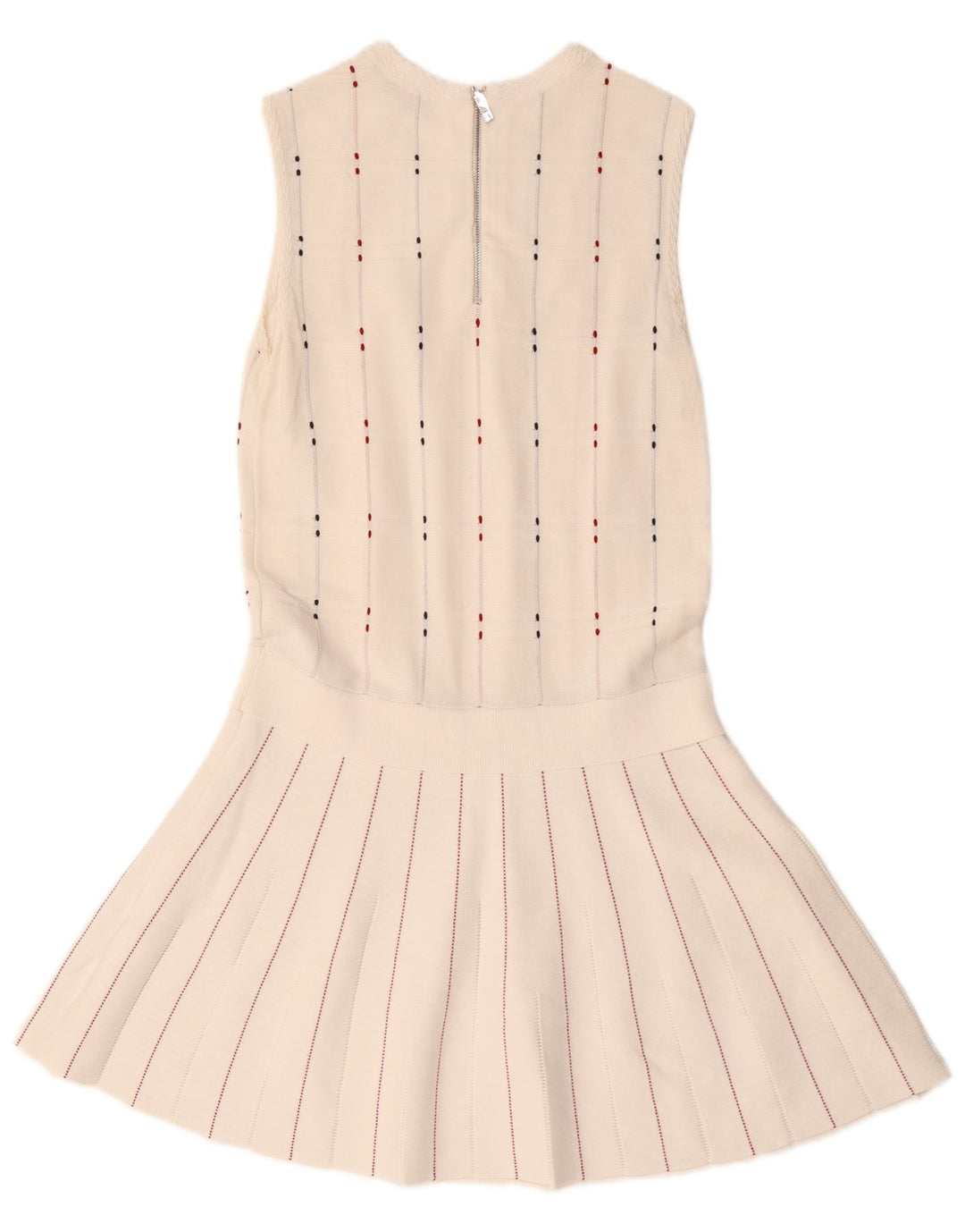 Ted Baker Womens Sleeveless Drop Waist Dress Size 1 XS White Striped