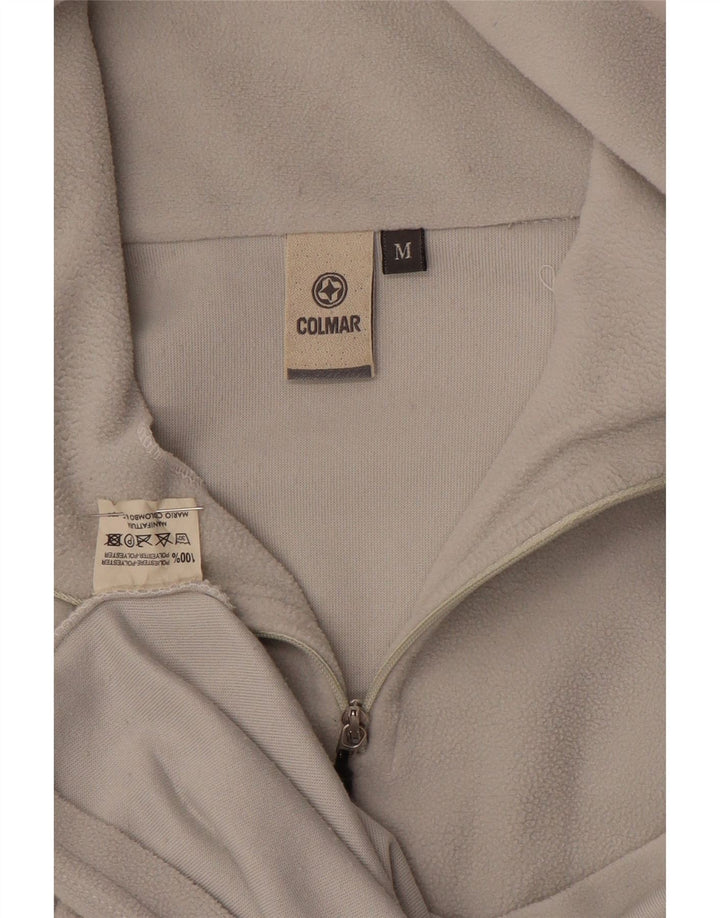 Colmar Mens Zip Neck Fleece Jumper Medium Grey Polyester