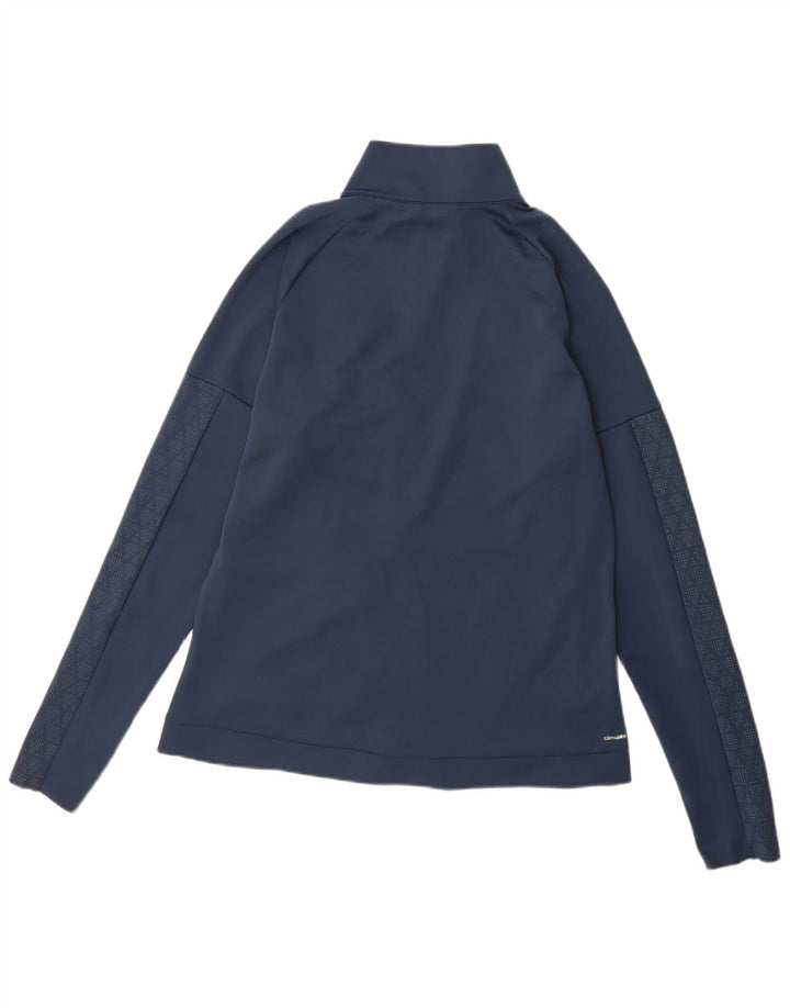 Adidas Womens Climalite Tracksuit Top Jacket UK 18 XL Navy Blue Polyester