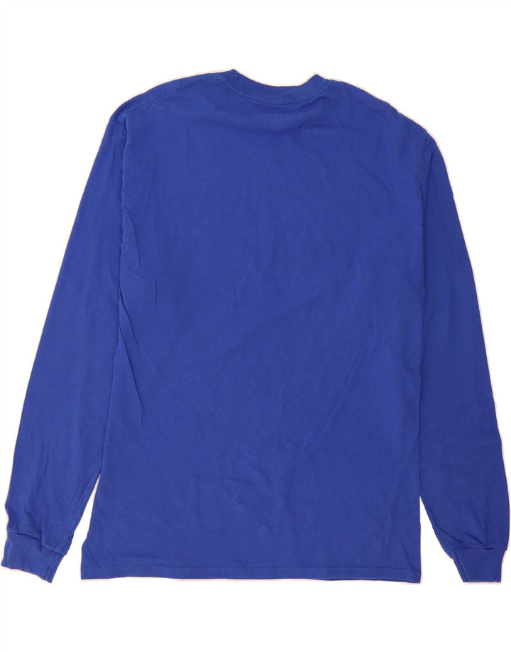 CHAMPION Mens Delaware Graphic Top Long Sleeve Large Blue Vintage Champion and Second-Hand Champion from Messina Hembry 