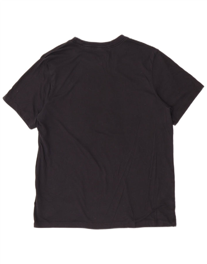Nike Mens Dri Fit Graphic T-Shirt Top Large Black Cotton