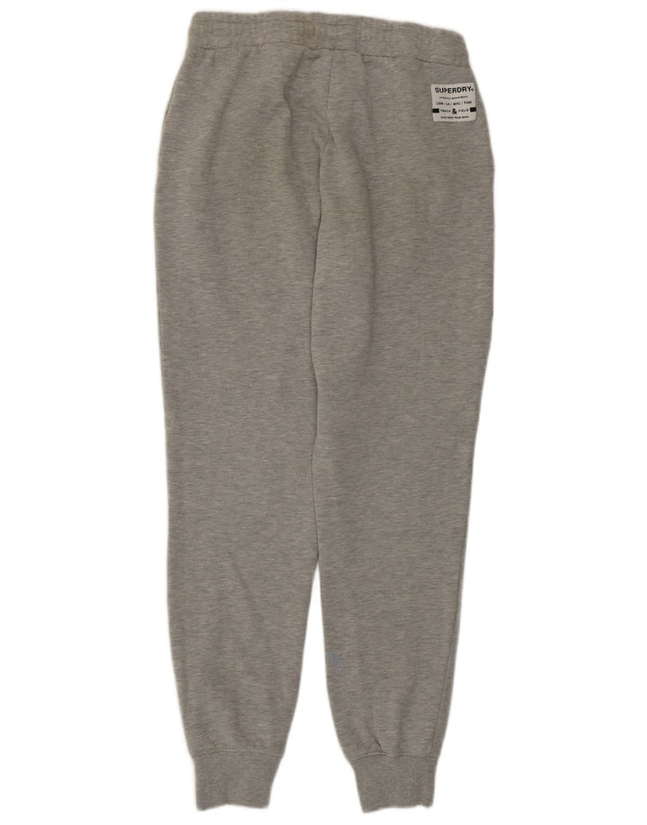 Superdry Womens Tracksuit Trousers Joggers UK 12 Medium Grey Cotton