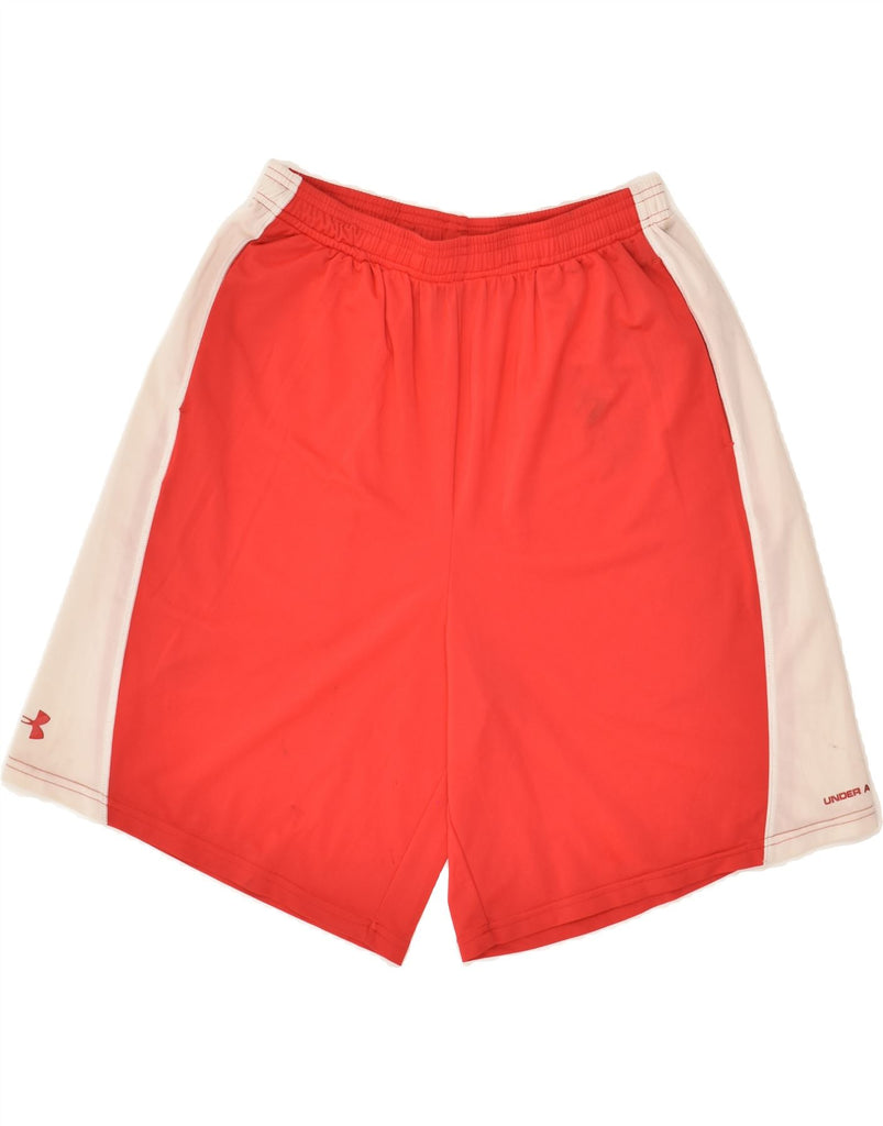 UNDER ARMOUR Mens Sport Shorts Medium Red Polyester | Vintage Under Armour | Thrift | Second-Hand Under Armour | Used Clothing | Messina Hembry 