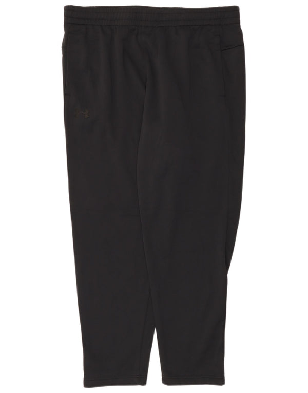 Under Armour Mens Loose Fit Tracksuit Trousers 2XL Black Polyester