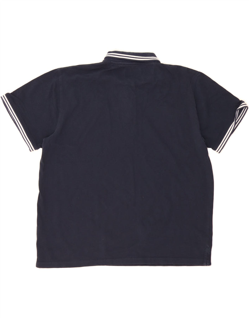 FIRETRAP Boys Polo Shirt 13-14 Years 3XL Navy Blue Cotton Vintage Firetrap and Second-Hand Firetrap from Messina Hembry 