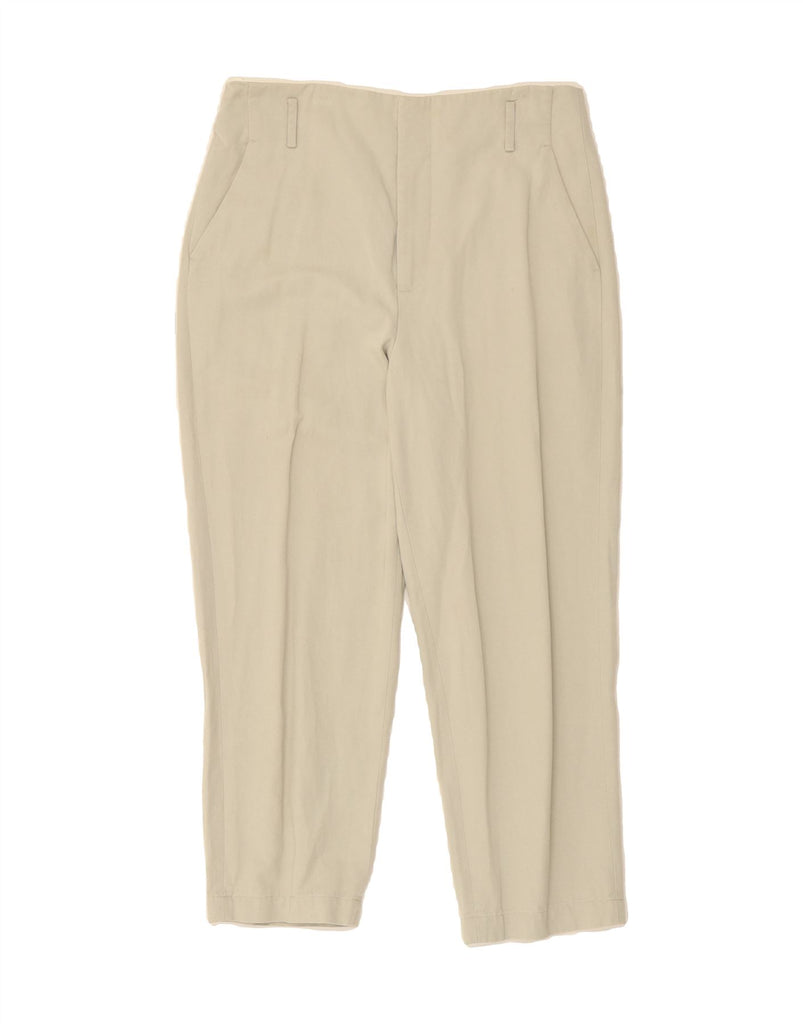 ZARA Womens Straight Capri Trousers Medium W28 L24 Grey Lyocell Vintage Zara and Second-Hand Zara from Messina Hembry 