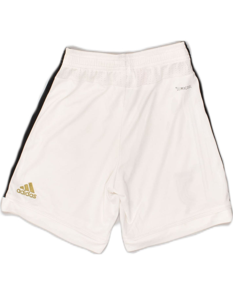 ADIDAS Boys Sport Shorts 9-10 Years White Polyester | Vintage Adidas | Thrift | Second-Hand Adidas | Used Clothing | Messina Hembry 