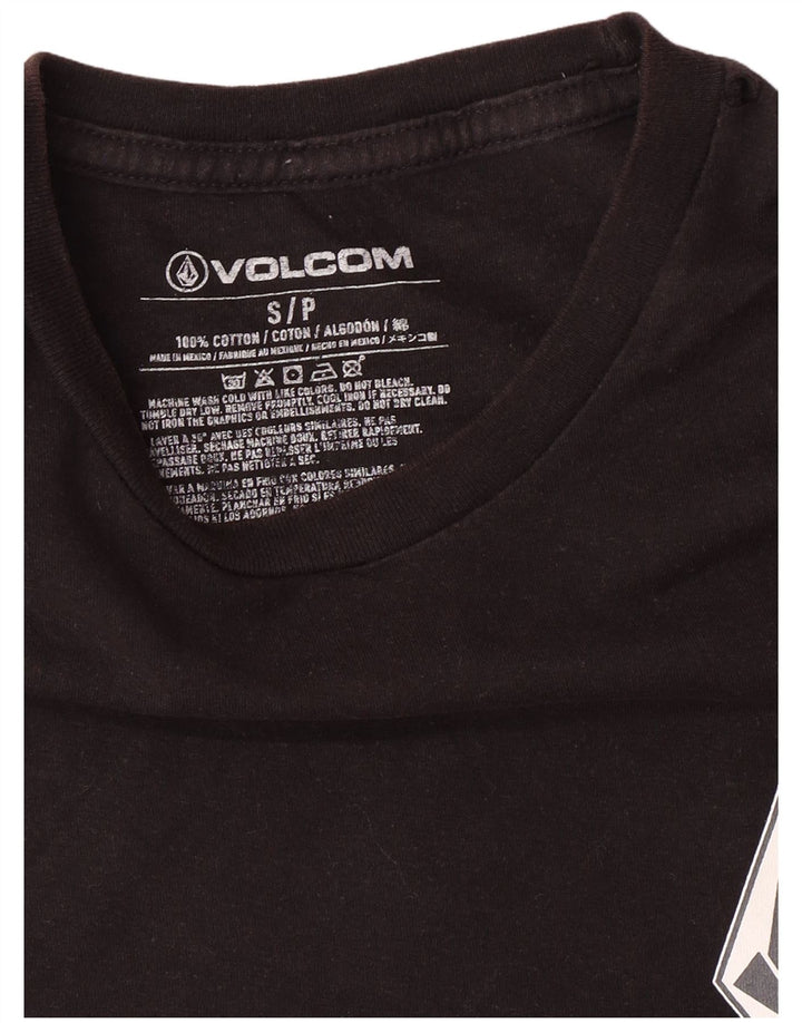 VOLCOM Mens Graphic T-Shirt Top Small Black Cotton