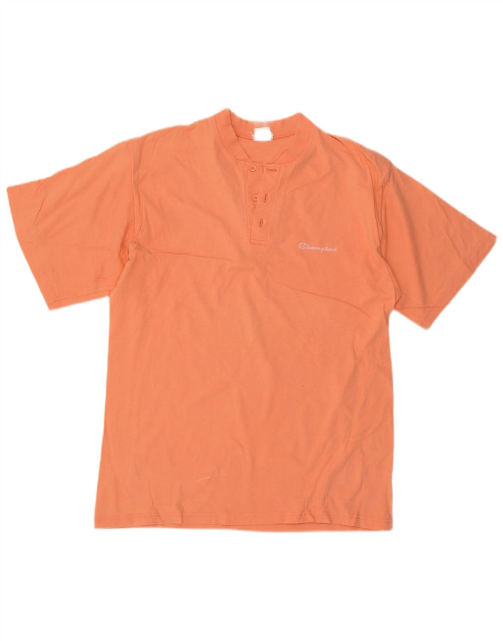 Champion Mens T-Shirt Top Medium Orange