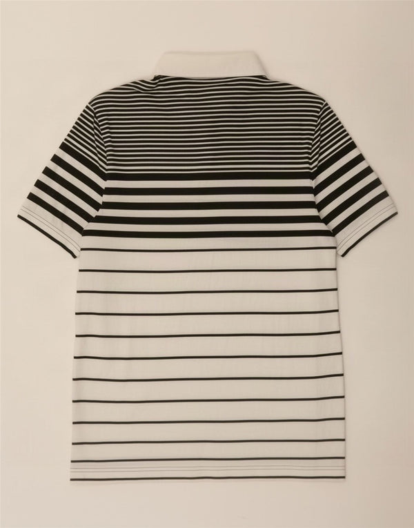 Penguin Mens Heritage Slim Fit Polo Shirt Medium White Striped Cotton