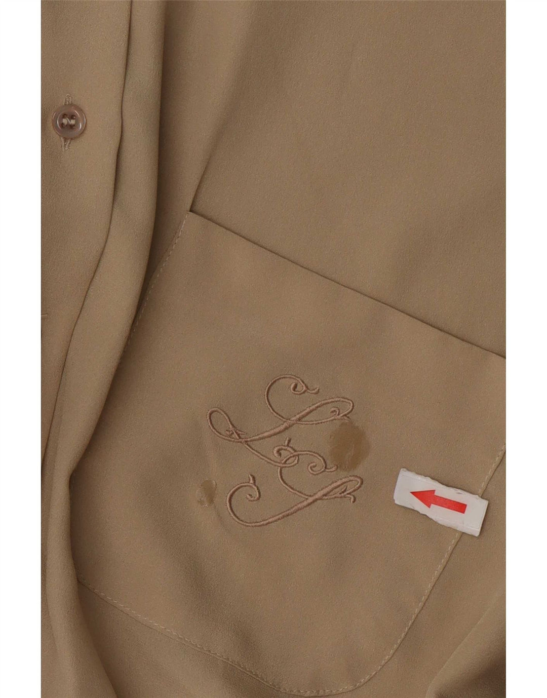 Luisa Spagnoli Womens Shirt Blouse UK 18 XL Beige Polyester