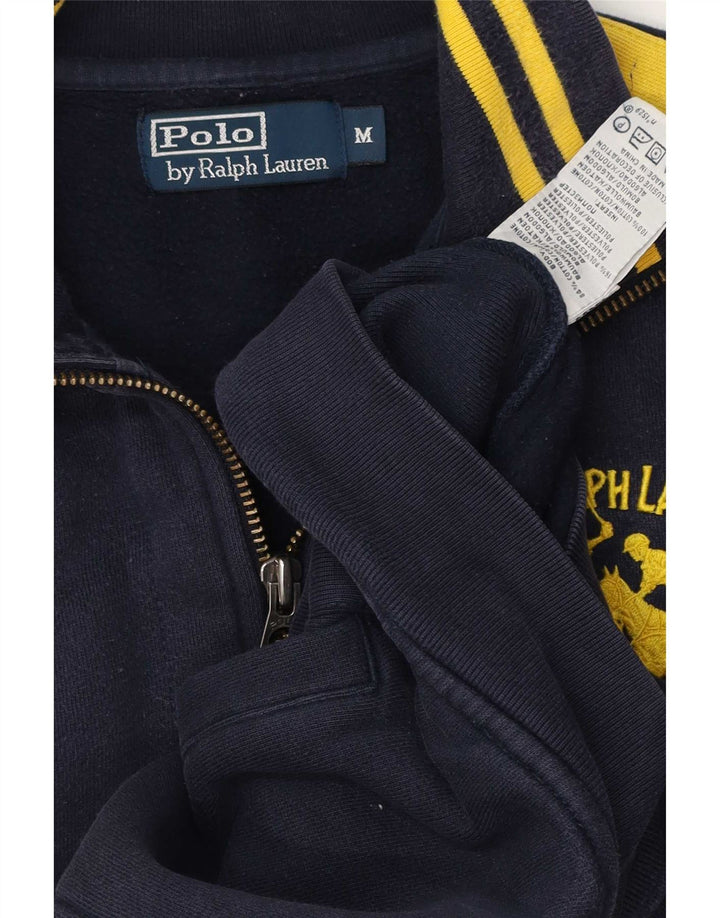 Polo Ralph Lauren Mens Tracksuit Top Jacket Medium Navy Blue Colourblock