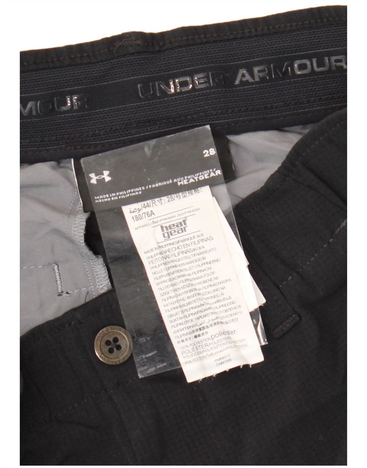 UNDER ARMOUR Mens Heat Gear Chino Shorts W28 Small Black Polyester