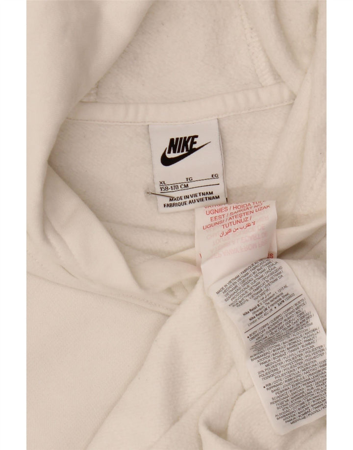 Nike Boys Hoodie Jumper 13-14 Years XL White Cotton