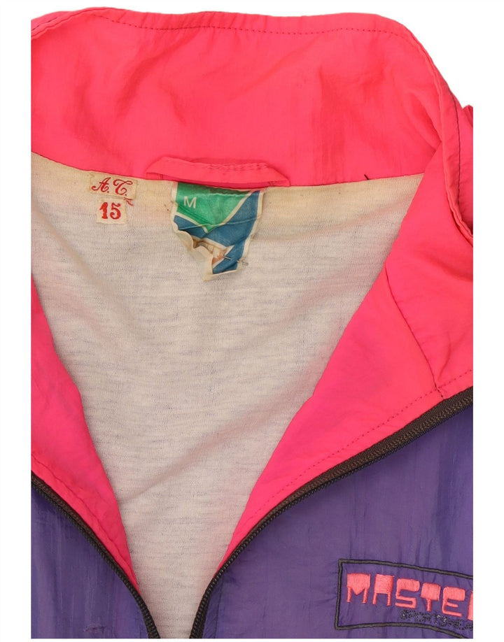 Master Mens Tracksuit Top Jacket Medium Multicoloured Colourblock Polyamide