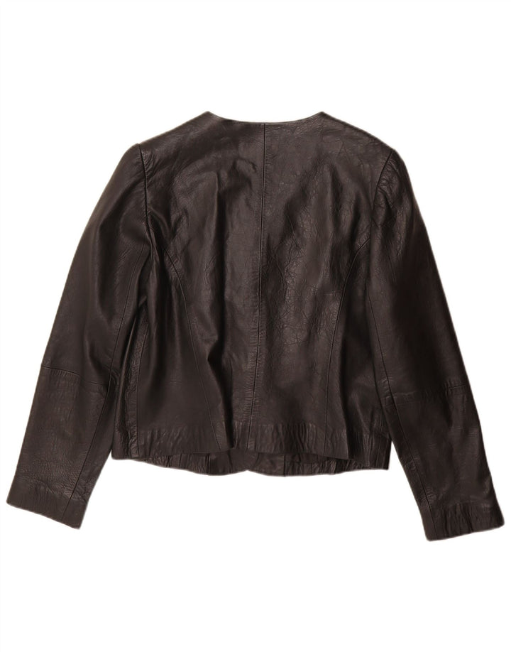 Joy Womens Leather Jacket EU 40 Medium Black Leather