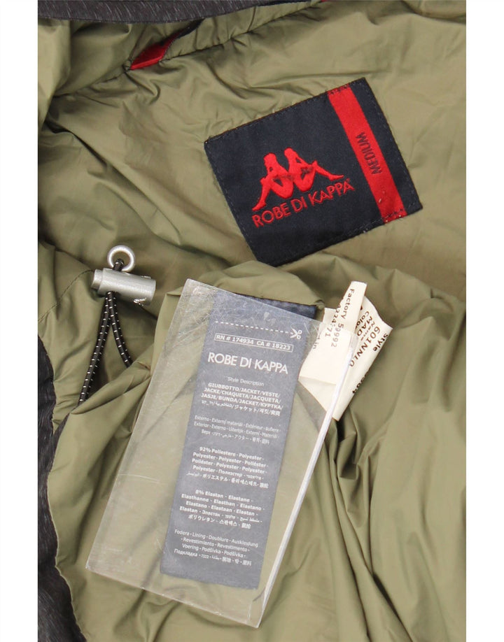 Kappa Mens Hooded Padded Anorak Jacket UK 38 Medium Grey Polyester