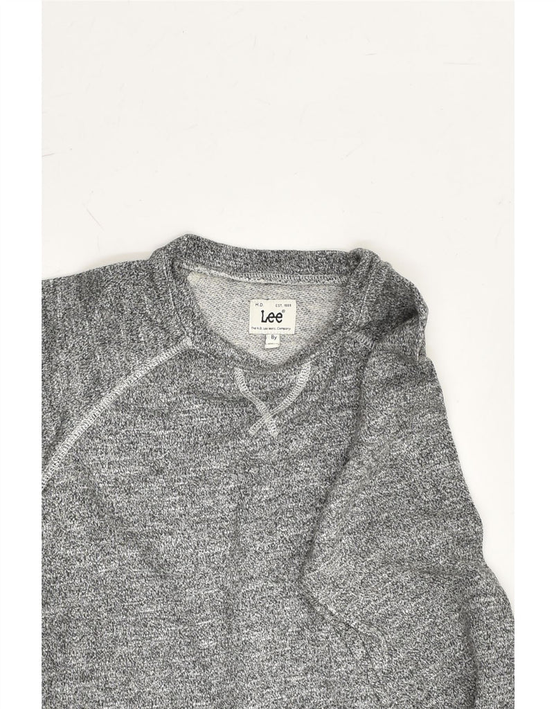 LEE Boys Sweatshirt Jumper 7-8 Years Grey Flecked Cotton | Vintage Lee | Thrift | Second-Hand Lee | Used Clothing | Messina Hembry 