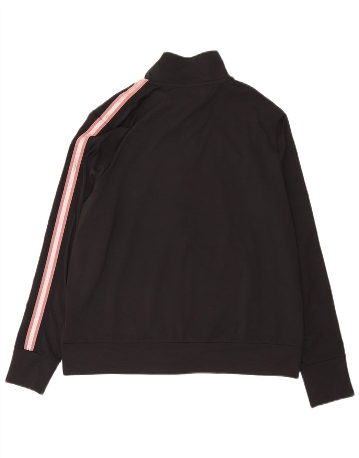Marks & Spencer Womens Tracksuit Top Jacket UK 14 Large Black Colourblock