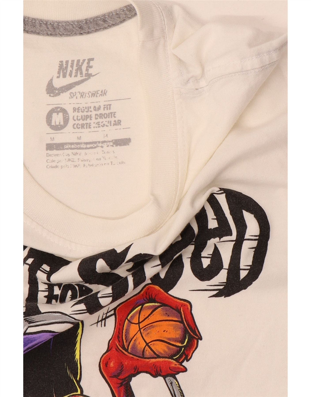 Nike Mens Regular Fit Graphic T-Shirt Top Medium White