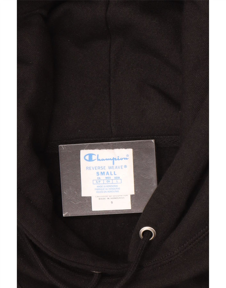CHAMPION Womens Reverse Weave Oversized Hoodie Jumper UK 10 Small Black