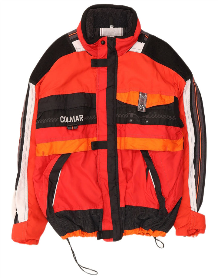 Colmar Mens Graphic Ski Jacket EU 50 Medium Red Colourblock