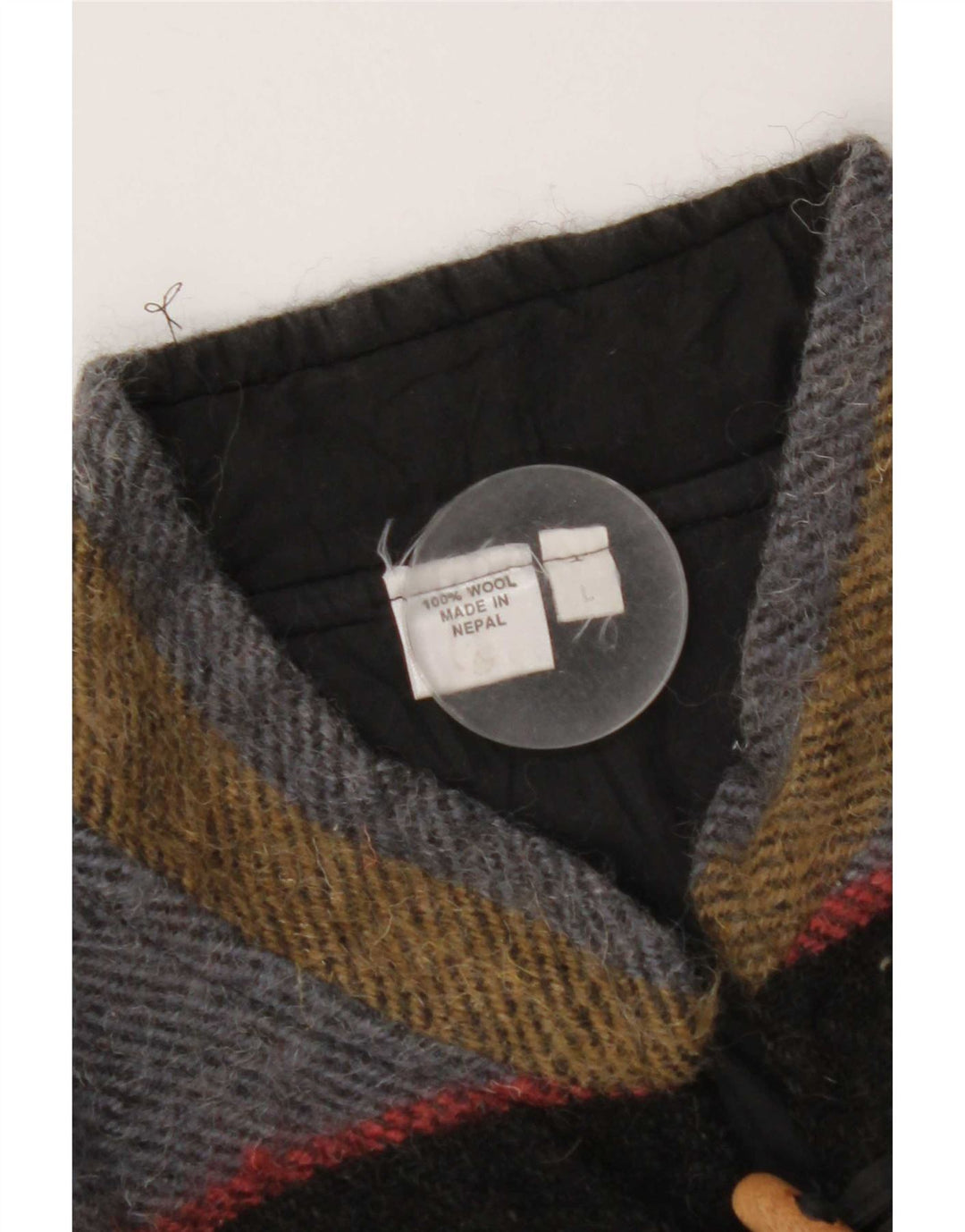 Vintage Womens Bomber Jacket UK 16 Large Multicoloured Striped Wool
