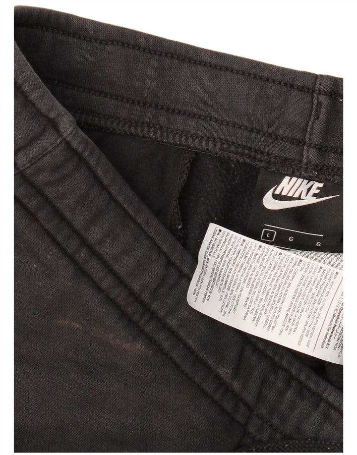 NIKE Mens Tracksuit Trousers Joggers Large  Black Cotton