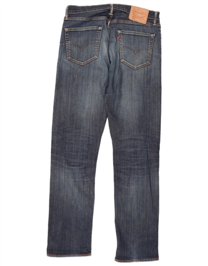 Levi's Mens 504 Straight Jeans W32 L34 Navy Blue Cotton