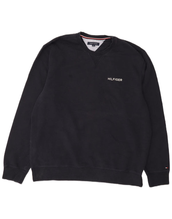 Tommy Hilfiger Mens Sweatshirt Jumper 2XL Navy Blue Cotton