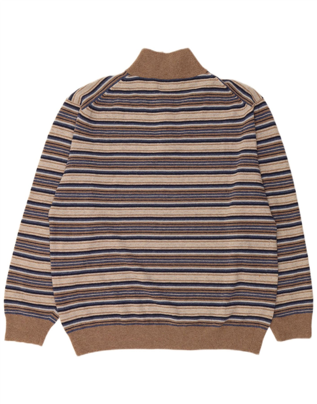 Kappa Mens Zip Neck Jumper Sweater 3XL Multicoloured Striped Wool