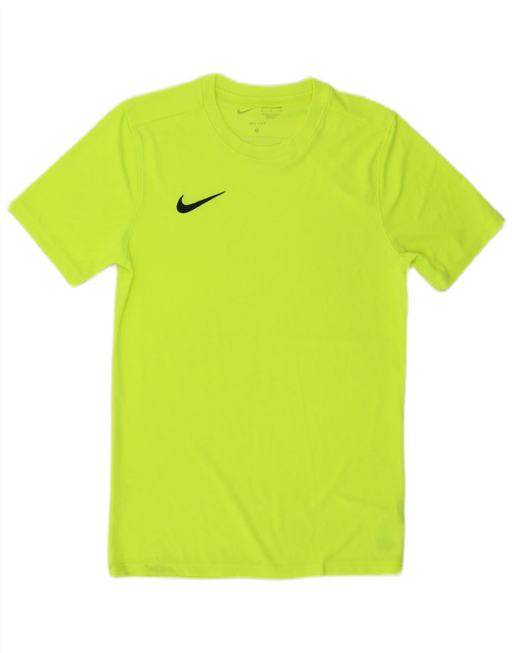 Nike Mens Dri Fit Slim T-Shirt Top Small Green Polyester